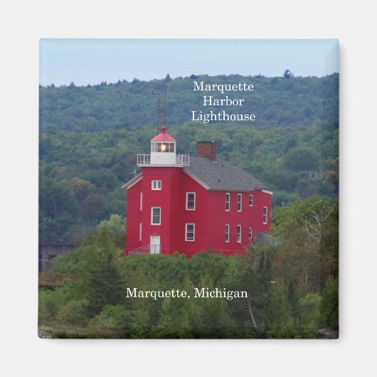 Marquette Harbour Lighthouse magnet Magneet (Voorkant)
