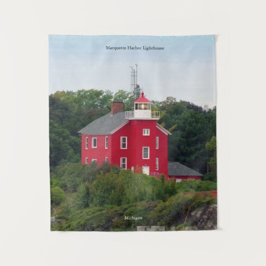 Marquette Harbour Lighthouse tapestry Wandkleed (Voorkant)