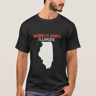 Marquette Heights Illinois USA State America Trave T-shirt