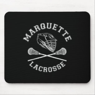 Marquette Lacrosse Distressed Retro Lax Muismat