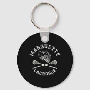 Marquette Lacrosse  Distressed Retro Lax Sleutelhanger