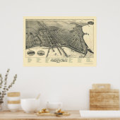 Marquette, MI Panoramic Map - 1897 Poster (Keuken)