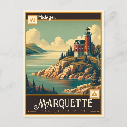 Marquette, Michigan |  Briefkaart (Voorkant)