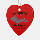 Marquette Michigan Cartes de Coeur ornement de con (Gauche)