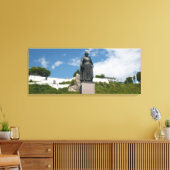 Marquette Statue, Mackinac Island, Michigan Canvas Afdruk (Insitu (Woonkamer))
