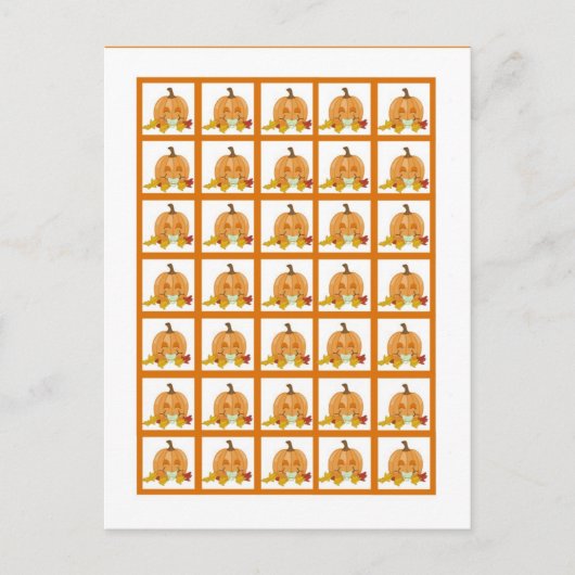 Marqueurs de cartes de bingo Automne Citrouille Ba (Devant)