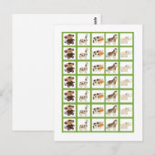 Marqueurs de cartes de bingo Jacana Animaux violet (Devant / Derrière)