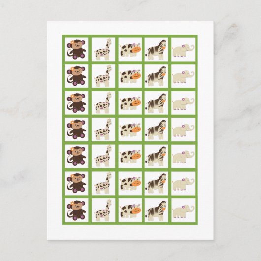 Marqueurs de cartes de bingo Jacana Animaux violet (Devant)