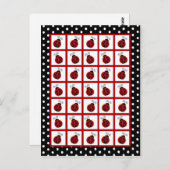 Marqueurs de cartes de bingo Red Ladybug (Devant / Derrière)