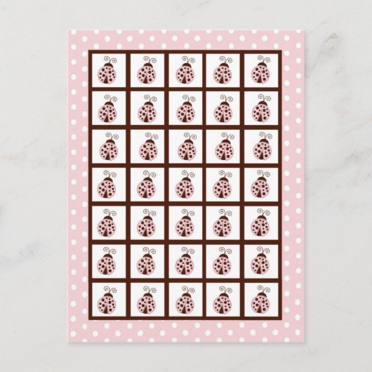 Marqueurs de cartes de Bingo rose Ladybug (Devant)