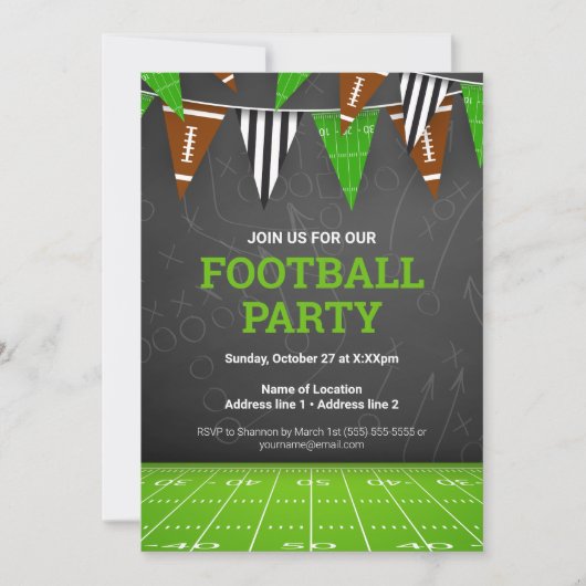 Marquez des points avec nos invitations de fête de (Devant)