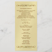 Marquis Black Silk Gold Wedding Programme (Dos)