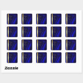 Marquis Blue Silk Gold Enregistrer Le Sticker Date (Feuille)