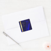 Marquis Blue Silk Gold Enregistrer Le Sticker Date (Enveloppe)