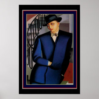 "Marquis d'Afflito" Portrait Art déco de Lempicka