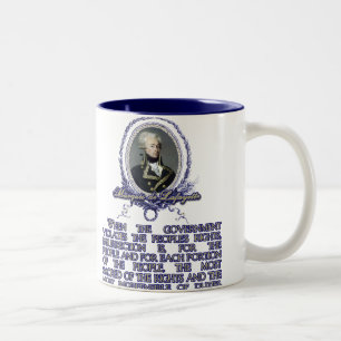 Marquis de Lafayette Quote on Insurrection Tweekleurige Koffiemok