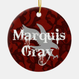 Marquis Gray Xmas Ornament