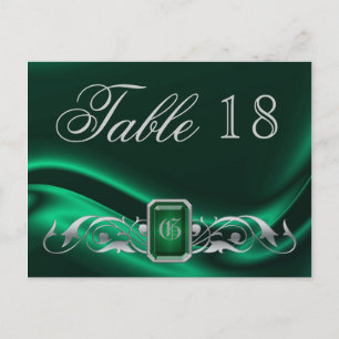 Marquis Green Jewel Table Number Briefkaart