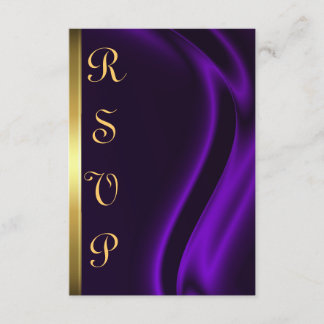 Marquis Paarse Silk Gold RSVP-kaart RSVP Kaartje