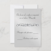 Marquis Purple Silver Scroll Pearl Rsvp (Dos)