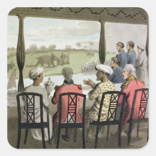 Marquis Wellesley and his Suite, at the Nabob of O Vierkante Sticker