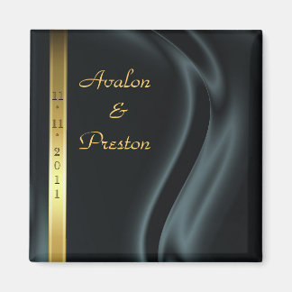 Marquis Zwart Zijde Goud Save The Date Magnet Magneet