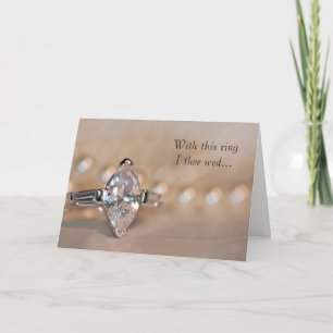 Marquise Diamond Ring Faire-part de mariage