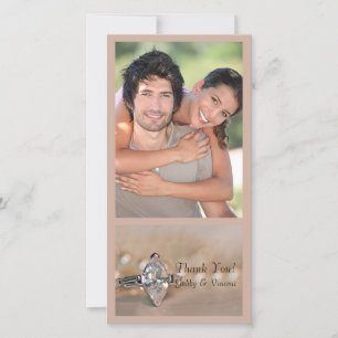 Marquise Diamond Verloving Ring Bruiloft Dank u Bedankkaart