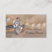 Marquise Diamond Verloving Ring Wedding Planner Visitekaartje (Voorkant)