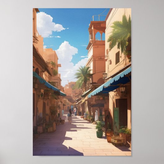 marrakech ai schilderij kunst aan de muur poster (Voorkant)