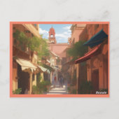 Marrakech AI schilderkunst Briefkaart (Achterkant)