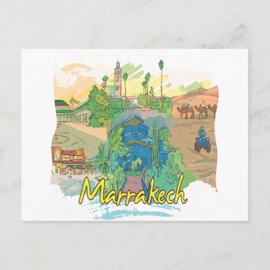 Marrakech Briefkaart (Voorkant)