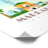 Marrakech city marocco Skyline Poster (Hoek)