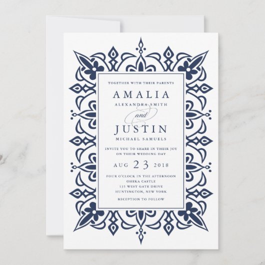 Marrakech Faire-part de mariage | Marine (Devant)