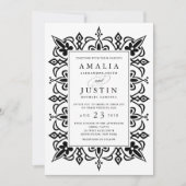 Marrakech Faire-part de mariage | Noir (Devant)