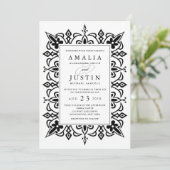 Marrakech Faire-part de mariage | Noir (Debout devant)