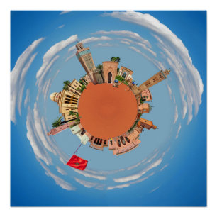 marrakech - klein marokko - reistoeristenplan perfect poster