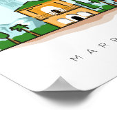 Marrakech Maroc affiche de voyage (Coin)