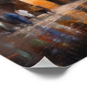 Marrakech Maroc Peinture Art Imprimer Poster (Coin)