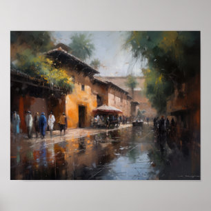 Marrakech Maroc Peinture Art Imprimer Poster