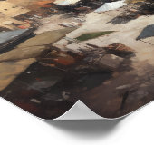 Marrakech Maroc Peinture Art Imprimer Poster (Coin)