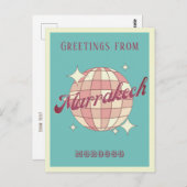 Marrakech Maroc vacances retro Carte postale (Devant / Derrière)