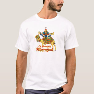 Marrakech Marokko Design Levendig Reis Kunst T-shirt