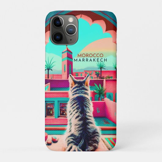 Marrakech Marokko Kat Reizen Toerisme Souvenir Case-Mate iPhone Case (Achterkant)