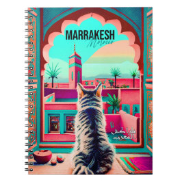 Marrakech Marokko Kat Reizen Toerisme Souvenir Notitieboek