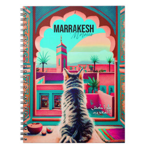Marrakech Marokko Kat Reizen Toerisme Souvenir Notitieboek