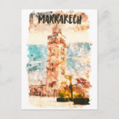 Marrakech Marokko Koutoubia-moskee Briefkaart (Voorkant)