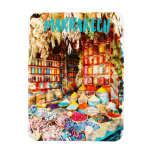 Marrakech Marokko Markt Bazaar Magneet