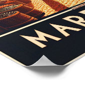 Marrakech Marokko  Markt Reizen Poster (Hoek)
