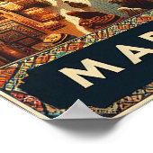 Marrakech Marokko  Markt Reizen Poster (Hoek)
